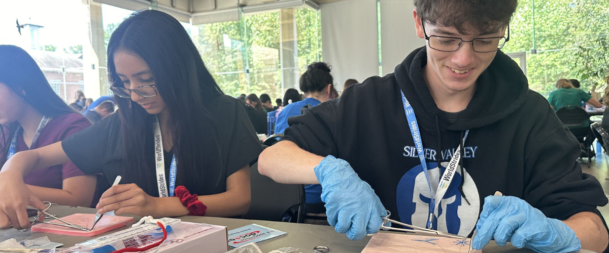 Students in a hands on lab